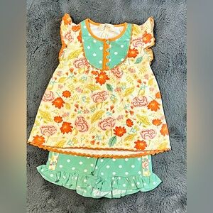 Marie Nicole Floral and Polka Dot Girls Set - Size 6
